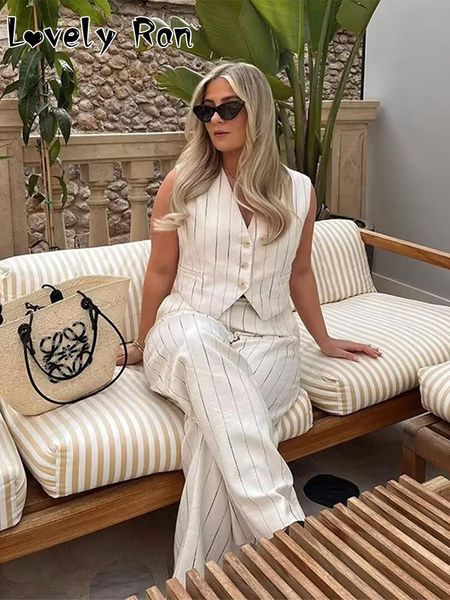 women s suits blazers office ladies linen stripe blazer women elegant vest wide leg pants 3 pieces sets female fashion oversized outftis 230, White;black
women s suits blazers office ladies linen stripe blazer women elegant vest wide leg pants 3 pieces sets female fashion oversized outftis 230, White;black