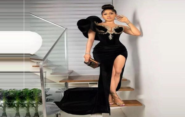 velvet mermaid evening dresses with sheer neck ruffles cap sleeves beaded side split prom gowns custom made dinner party dress3528579, Black
velvet mermaid evening dresses with sheer neck ruffles cap sleeves beaded side split prom gowns custom made dinner party dress3528579, Black