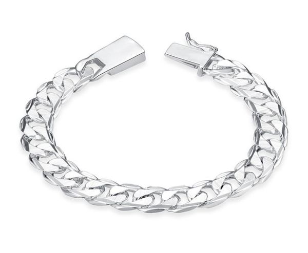 10mm square buckle side body pattern hand men039s s sterling silver plated bracelet men and women 925 silver 3982230, Black
10mm square buckle side body pattern hand men039s s sterling silver plated bracelet men and women 925 silver 3982230, Black