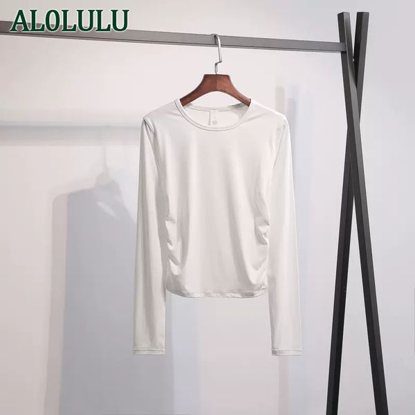 al0lulu yoga clothing women's nude sports long-sleeved running training blouse stretch tight fitness quick-drying t-shirt
al0lulu yoga clothing women's nude sports long-sleeved running training blouse stretch tight fitness quick-drying t-shirt