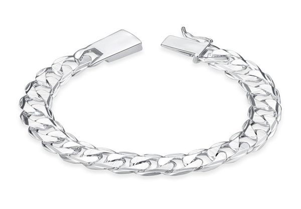 10mm square buckle side body pattern hand men039s s sterling silver plated bracelet men and women 925 silver 8638416, Black
10mm square buckle side body pattern hand men039s s sterling silver plated bracelet men and women 925 silver 8638416, Black