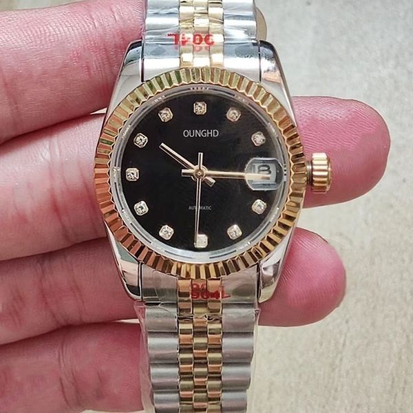 other watches luxury brand 31mm26mm automatic mechanical black dial 904l stainless steel happy year strap casual women s watch 230714, Slivery;black
other watches luxury brand 31mm26mm automatic mechanical black dial 904l stainless steel happy year strap casual women s watch 230714, Slivery;black