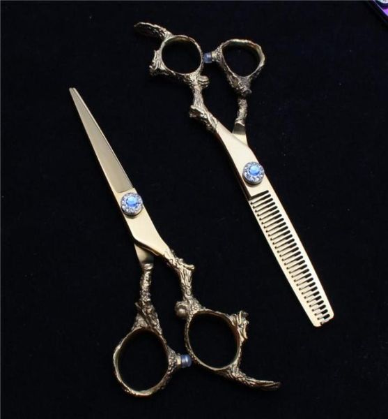 hair scissors 55quot 16cm 440c customized logo golden barber shop normal thinning shears professional styling tool c90053373201
hair scissors 55quot 16cm 440c customized logo golden barber shop normal thinning shears professional styling tool c90053373201