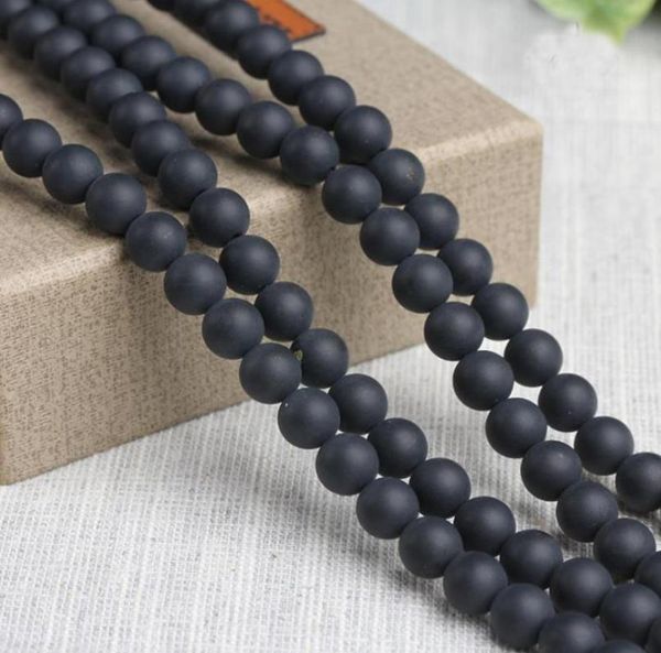 81012 mm natural matte black agate beads gemstone round loose beads for bracelet diy1316151, Crystal
81012 mm natural matte black agate beads gemstone round loose beads for bracelet diy1316151, Crystal