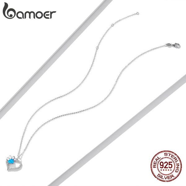blazers bamoer sterling sier heart trace blue zircon paw dazzling pendant necklace chain for women fashion jewelry gift bsn225, White;black
blazers bamoer sterling sier heart trace blue zircon paw dazzling pendant necklace chain for women fashion jewelry gift bsn225, White;black