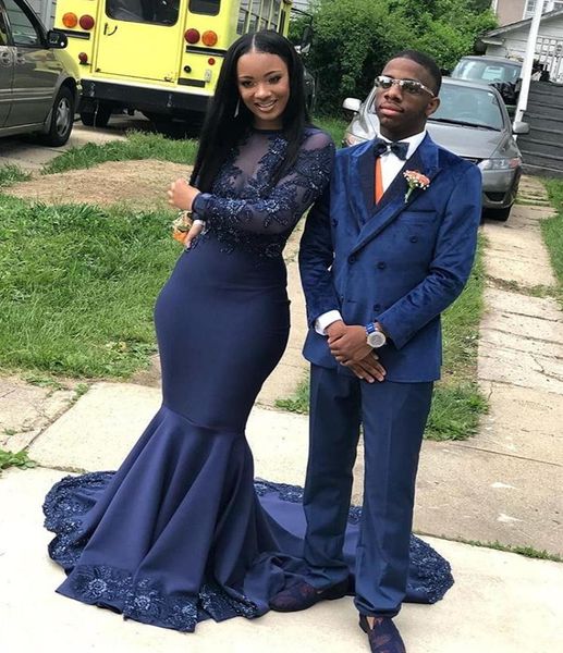 2019 navy blue mermaid evening dresses party custom made beaded lace applique long sleeves prom dresses8781875, Black;red
2019 navy blue mermaid evening dresses party custom made beaded lace applique long sleeves prom dresses8781875, Black;red