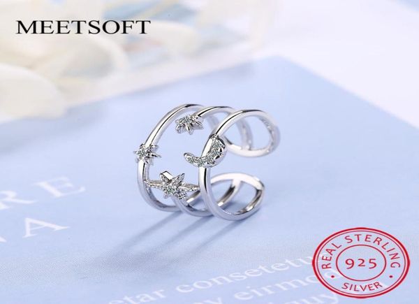 cluster rings 925 sterling silver opening ring for women simple adjustable circle crystal double layer moonstar jewelry gift7030487, Golden;silver
cluster rings 925 sterling silver opening ring for women simple adjustable circle crystal double layer moonstar jewelry gift7030487, Golden;silver