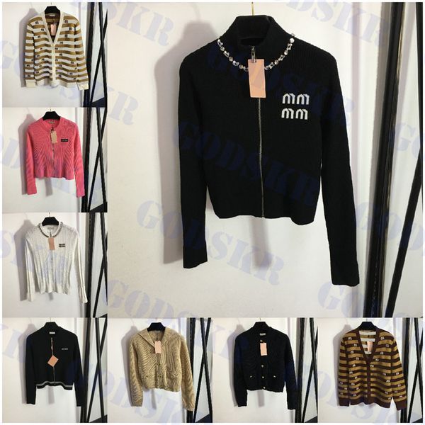 designers sweater womens knit cardigan zip up coats senior classic multicolor round neck autumn winter keep warm comfortable high quality, White;black
designers sweater womens knit cardigan zip up coats senior classic multicolor round neck autumn winter keep warm comfortable high quality, White;black