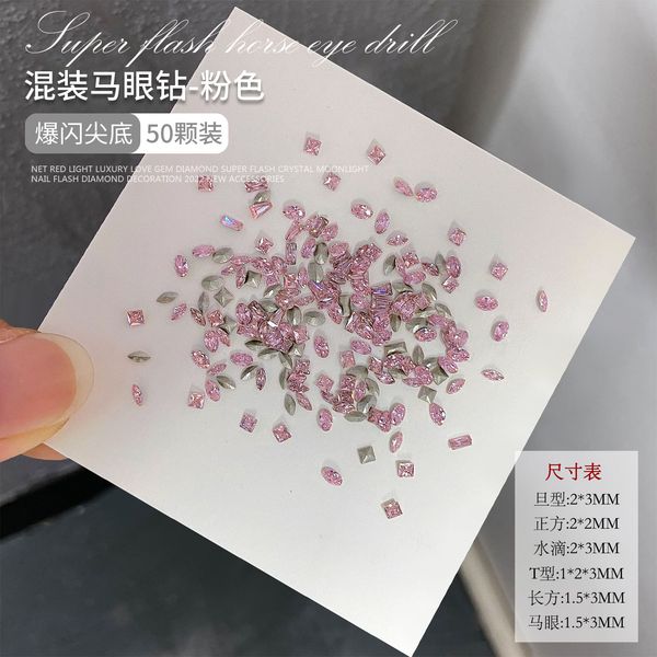 50pcs horse eye nail art rhinestones kit multisize nail art decorations crystals nail gems jewels diamond for manicure salon diy crafting, Silver;gold
50pcs horse eye nail art rhinestones kit multisize nail art decorations crystals nail gems jewels diamond for manicure salon diy crafting, Silver;gold