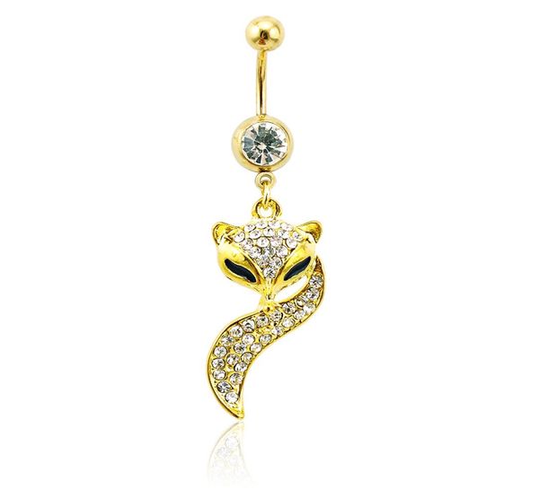 fashion gold plated navel rings 316l stainless steel barbells dangle rhinestone fox belly rings body piercing jewelry8344559, Silver
fashion gold plated navel rings 316l stainless steel barbells dangle rhinestone fox belly rings body piercing jewelry8344559, Silver