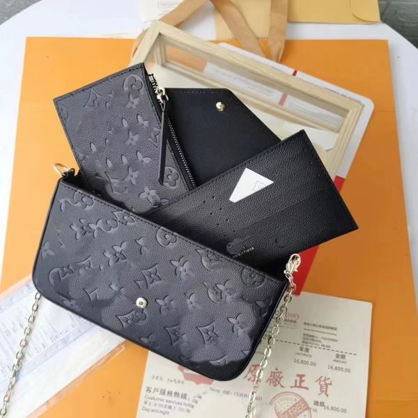 european and american wallet luxury three in one envelope bag three piece set of one chain shoulder messenger bag new women bag
european and american wallet luxury three in one envelope bag three piece set of one chain shoulder messenger bag new women bag