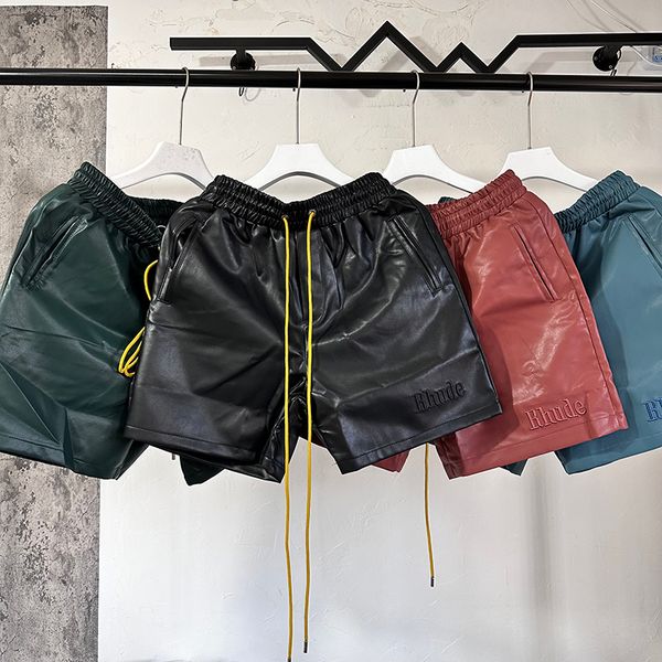 Mens Shorts Mens Rhude Arrival Leather High Quality Embroidery Oversize Men Women Drawstring Elastic Tie Beach Casual Black Color, 3_color
Mens Shorts Mens Rhude Arrival Leather High Quality Embroidery Oversize Men Women Drawstring Elastic Tie Beach Casual Black Color, 3_color