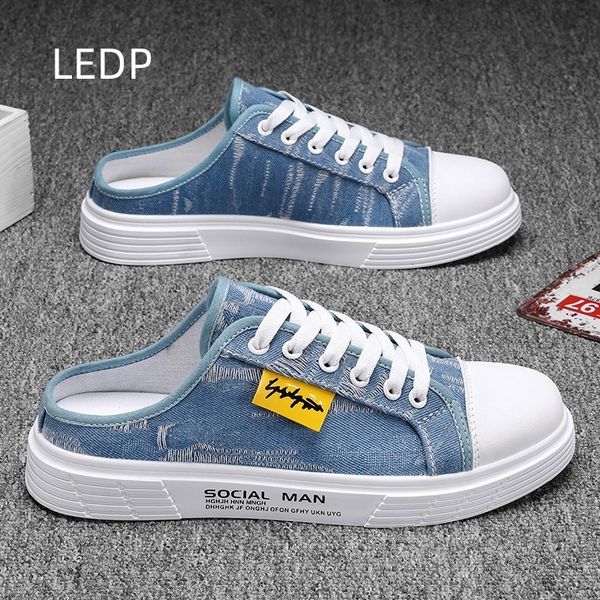 dress shoes summer half drag men's lazy fashion all match stitching canvas korean version breathable trendy 230714, Black
dress shoes summer half drag men's lazy fashion all match stitching canvas korean version breathable trendy 230714, Black