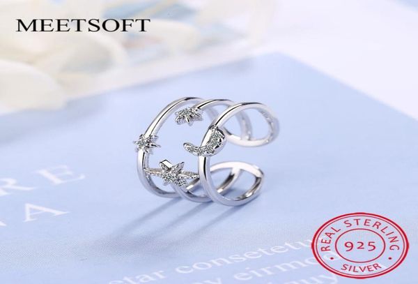 cluster rings 925 sterling silver opening ring for women simple adjustable circle crystal double layer moonstar jewelry gift1085828, Golden;silver
cluster rings 925 sterling silver opening ring for women simple adjustable circle crystal double layer moonstar jewelry gift1085828, Golden;silver