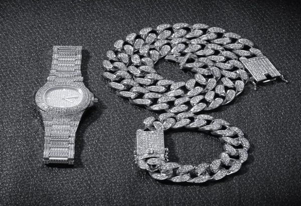 hip hop bling chains jewelry men necklace iced out diamond miami cuban chain rose gold silver watch necklaces bracelet set5537170
hip hop bling chains jewelry men necklace iced out diamond miami cuban chain rose gold silver watch necklaces bracelet set5537170