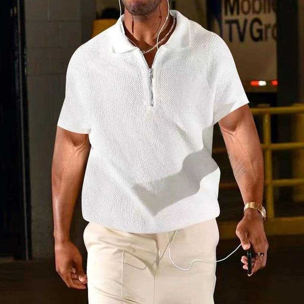 men's t-shirts fashion men's polo shirts waffle solid color turn-down collar zipper design tee for men streetwear oversize short s, White;black
men's t-shirts fashion men's polo shirts waffle solid color turn-down collar zipper design tee for men streetwear oversize short s, White;black