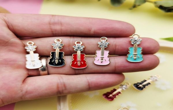 100pcs rhinestone mini guitar shaped enamel charms metal pendants fit diy earring bracelet hair jewelry accessories gift1230130, Bronze;silver
100pcs rhinestone mini guitar shaped enamel charms metal pendants fit diy earring bracelet hair jewelry accessories gift1230130, Bronze;silver