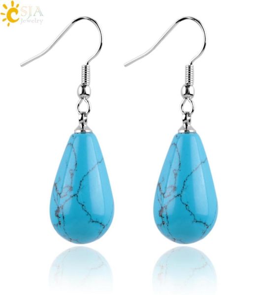 csja copper vintage pear shape water drop hook dangle earring turquoise malachite stone beads pendant fashion africa jewelry women4114071, Silver
csja copper vintage pear shape water drop hook dangle earring turquoise malachite stone beads pendant fashion africa jewelry women4114071, Silver