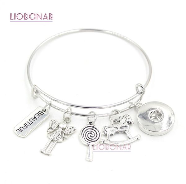 new arrival diy snap jewelry beautiful little girl lollipop rocking horse charm bracelet bangle snap button bracelets for teenth g3238860, Golden;silver
new arrival diy snap jewelry beautiful little girl lollipop rocking horse charm bracelet bangle snap button bracelets for teenth g3238860, Golden;silver