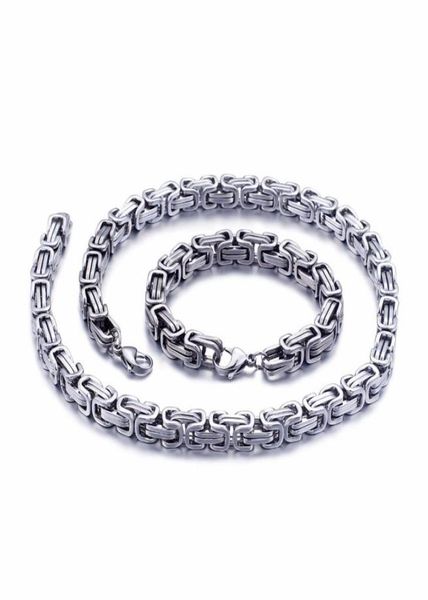 5mm6mm8mm wide silver stainless steel king byzantine chain necklace bracelet mens jewelry handmade8904353 
5mm6mm8mm wide silver stainless steel king byzantine chain necklace bracelet mens jewelry handmade8904353