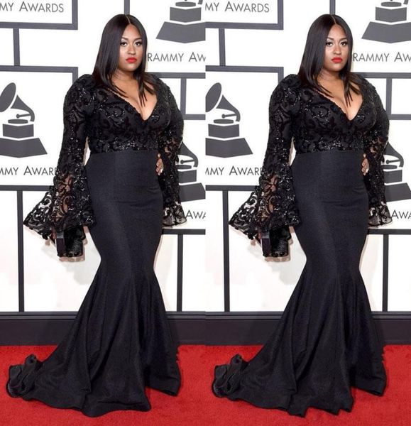vneck black long sleeves mermaid prom dress for fat women formal floor length evening dress 6725384, Black;red
vneck black long sleeves mermaid prom dress for fat women formal floor length evening dress 6725384, Black;red