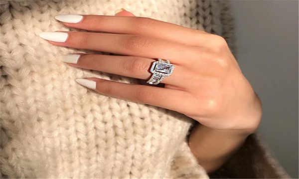 cz zircon crystal finger rings for women white gold color geometric square wedding engagenement rings sj3924802, Silver
cz zircon crystal finger rings for women white gold color geometric square wedding engagenement rings sj3924802, Silver