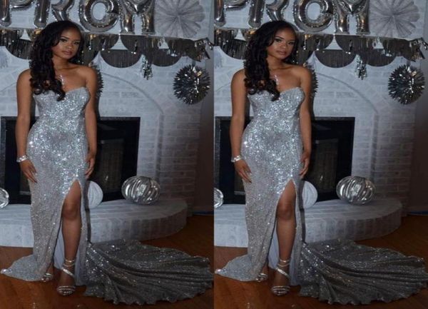 sparkly silver sequins mermaid prom dresses sweetheart split side floor length elegant evening dresses formal gowns sweep train8146587, Black
sparkly silver sequins mermaid prom dresses sweetheart split side floor length elegant evening dresses formal gowns sweep train8146587, Black