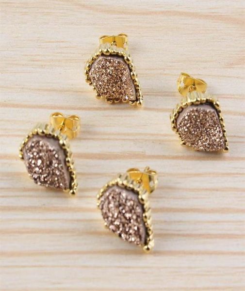 musiling jewelry natural crystal druzy earrings geometric shape stud earring silver and gold plated charms ear accessories jewelry5663388, Golden;silver
musiling jewelry natural crystal druzy earrings geometric shape stud earring silver and gold plated charms ear accessories jewelry5663388, Golden;silver