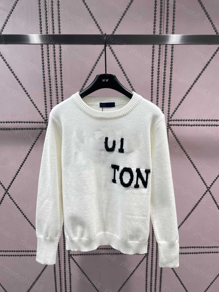 23ss women sweater womens designer clothing new autumn and winter round neck letter logo jacquard knitted long sleeve jumper womens clothing, White;black
23ss women sweater womens designer clothing new autumn and winter round neck letter logo jacquard knitted long sleeve jumper womens clothing, White;black