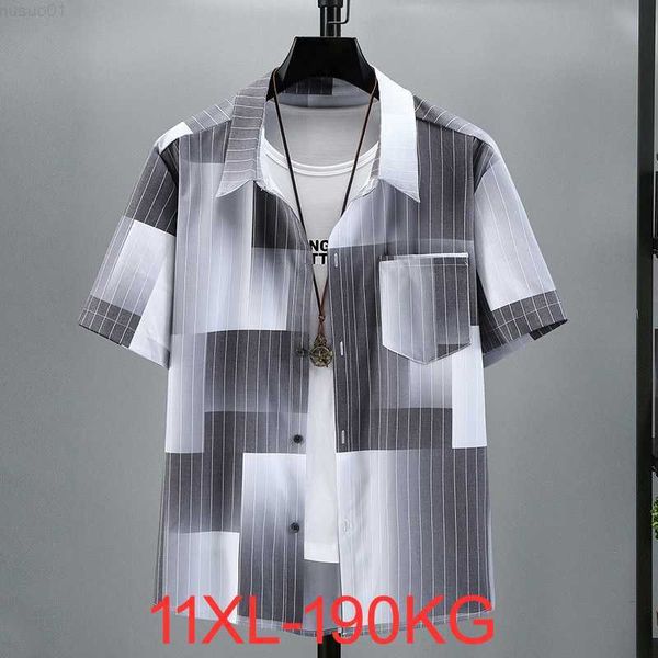 men's casual shirts summer new plus size 11xl large short sleeve t shirt men size casual tide fat 4xl loose thin section striped shirts, White;black
men's casual shirts summer new plus size 11xl large short sleeve t shirt men size casual tide fat 4xl loose thin section striped shirts, White;black