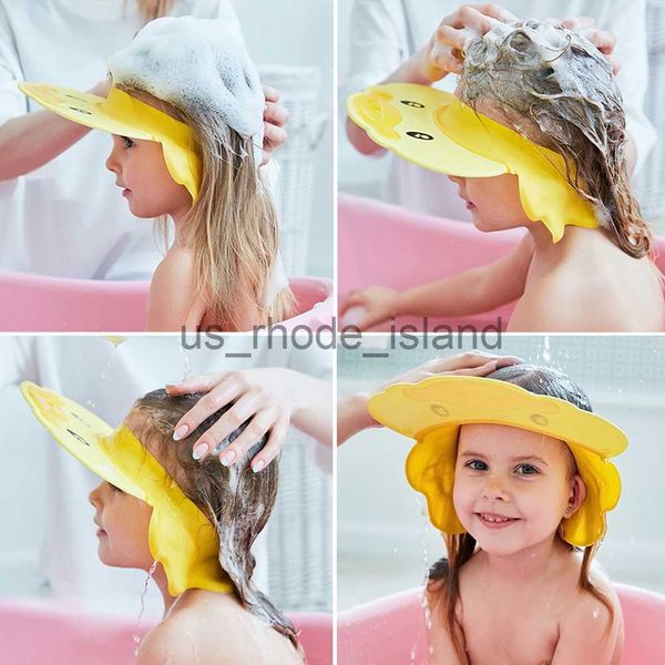 shower caps duck shape adjustable size baby shower for kids wide brim water hair washing shampoo cap toddlers shield eyes ears x0715 
shower caps duck shape adjustable size baby shower for kids wide brim water hair washing shampoo cap toddlers shield eyes ears x0715