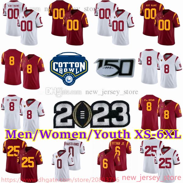 2023-24 custom s-6xl ncaa usc trojans football jersey smith-schuster polamalu williams st. brown jones ii seau matthews palmer frausto-ramos, Black
2023-24 custom s-6xl ncaa usc trojans football jersey smith-schuster polamalu williams st. brown jones ii seau matthews palmer frausto-ramos, Black