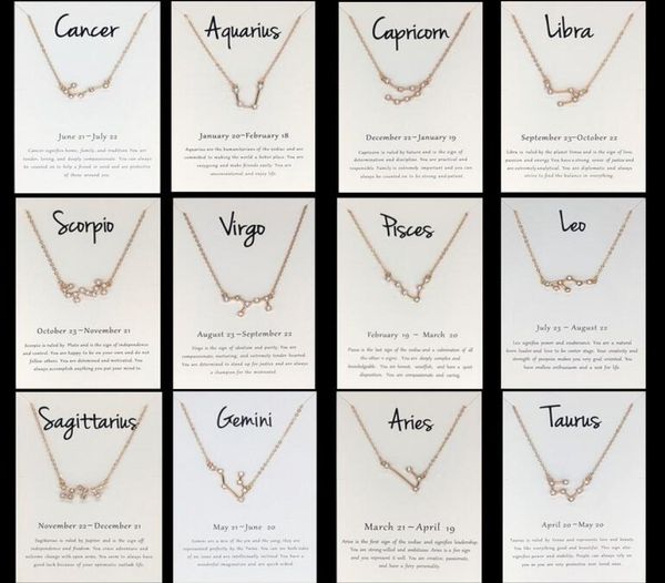 12 constellation zodiac sign necklace horoscope zircon korean jewelry star galaxy libra astrology with retail card3416023, Silver
12 constellation zodiac sign necklace horoscope zircon korean jewelry star galaxy libra astrology with retail card3416023, Silver