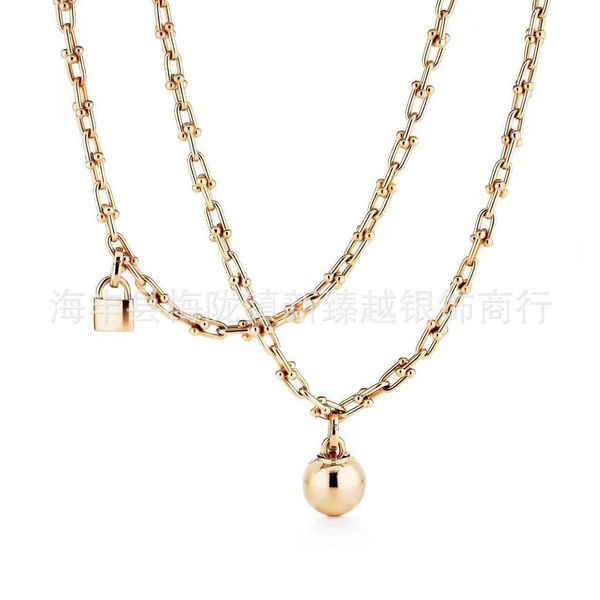 designer new tiffay copper silver plated double layer horseshoe chain ball lock sweater star same style necklace small and luxury
designer new tiffay copper silver plated double layer horseshoe chain ball lock sweater star same style necklace small and luxury