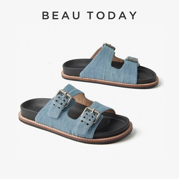 sandals beautoday fashion sandals women denim light blue metal buckle casual flats beach summer ladies shoes handmade 34037 230714, Black
sandals beautoday fashion sandals women denim light blue metal buckle casual flats beach summer ladies shoes handmade 34037 230714, Black