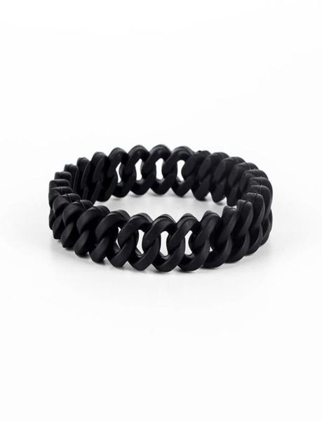 hip hop link chain silicone rubber elasticity wristband cuff bracelet club jewelry gifts wrist band 3 colors1083347, Black
hip hop link chain silicone rubber elasticity wristband cuff bracelet club jewelry gifts wrist band 3 colors1083347, Black