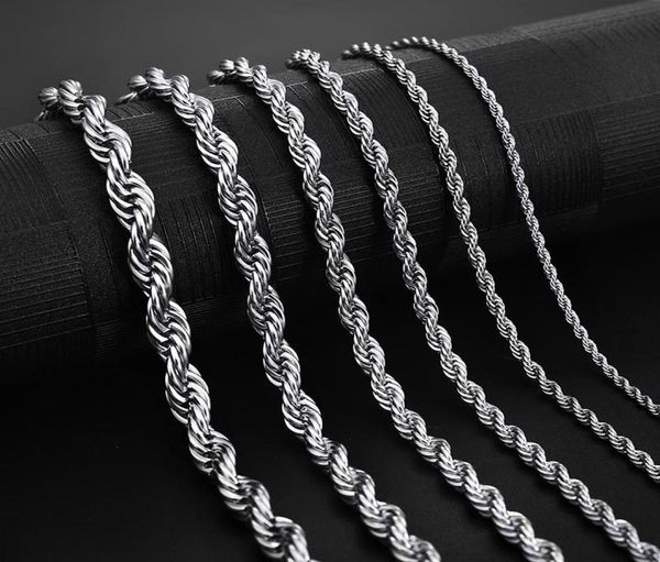 stainless steel rope chain necklace 25mm never fade waterproof choker necklaces men women hip hop jewelry 316l silver chain1376854
stainless steel rope chain necklace 25mm never fade waterproof choker necklaces men women hip hop jewelry 316l silver chain1376854