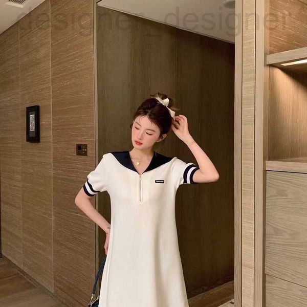basic & casual dresses designer miu navy neck dress summer minimalist college style polo small short skirt high grade loose waist white 1aa9, Black;gray
basic & casual dresses designer miu navy neck dress summer minimalist college style polo small short skirt high grade loose waist white 1aa9, Black;gray