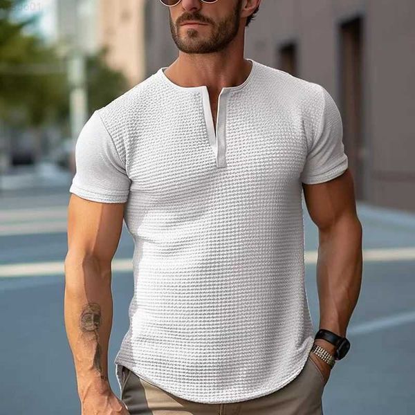 men's t-shirts sports t-shirt men casual solid color waffle knit summer fashion v neck short sleeve elastic slim t shirt streetwear me, White;black
men's t-shirts sports t-shirt men casual solid color waffle knit summer fashion v neck short sleeve elastic slim t shirt streetwear me, White;black