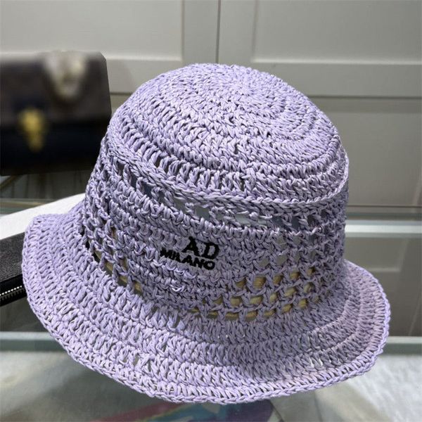 

Summer Straw Hat Luxury Desginer Bucket Hats Hand Woven Beach Cap Knitted Hats Womens Casquette Mens Fashion Sun Hat 89, Khaki