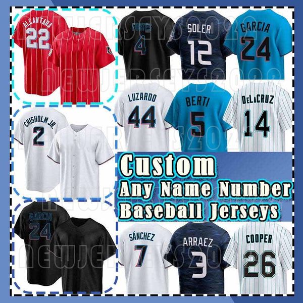12 jorge soler 3 luis arraez baseball jersey 2 jazz chisholm jr. 4 nick fortes 14 bryan de la cruz 22 sandy alcantara 24 avisail garcia 7 je, Blue;black
12 jorge soler 3 luis arraez baseball jersey 2 jazz chisholm jr. 4 nick fortes 14 bryan de la cruz 22 sandy alcantara 24 avisail garcia 7 je, Blue;black