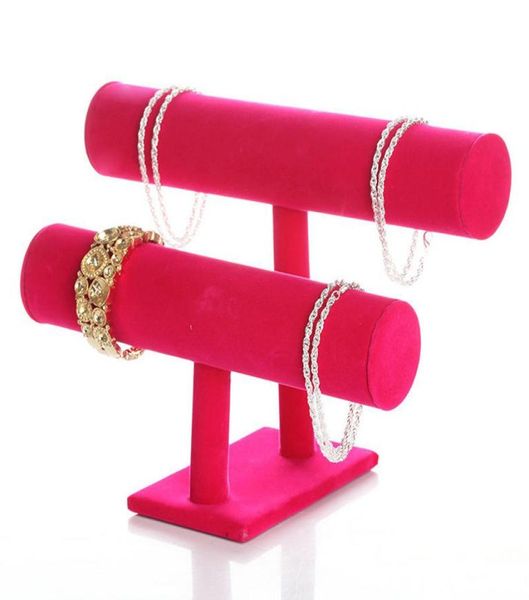 jewelry pouches bags 2tier bangle bracelet display holder tbar stand black7800284, Pink;blue
jewelry pouches bags 2tier bangle bracelet display holder tbar stand black7800284, Pink;blue