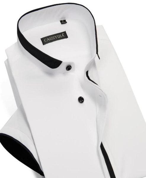 men039s casual shirts banded collar with black piping cotton pocketless design summer thin short sleeve standardfit shir3772472, White;black
men039s casual shirts banded collar with black piping cotton pocketless design summer thin short sleeve standardfit shir3772472, White;black