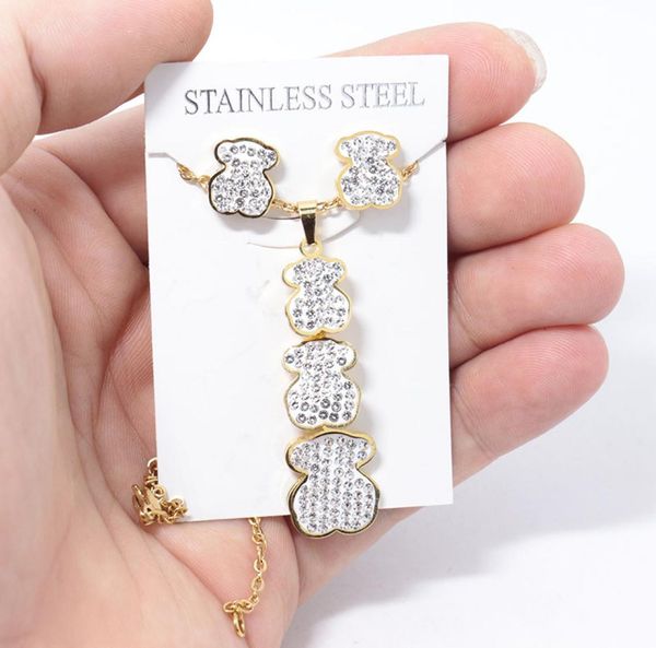 fashion shell bear pendant golden silver stainless steel necklace earrings women girls jewelry sets9285790
fashion shell bear pendant golden silver stainless steel necklace earrings women girls jewelry sets9285790