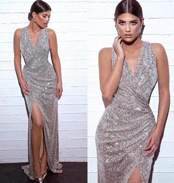 2022 reflective silver sequins prom dresses a line v neck split front formal evening wear gowns women pageant occasion4591749, Black
2022 reflective silver sequins prom dresses a line v neck split front formal evening wear gowns women pageant occasion4591749, Black