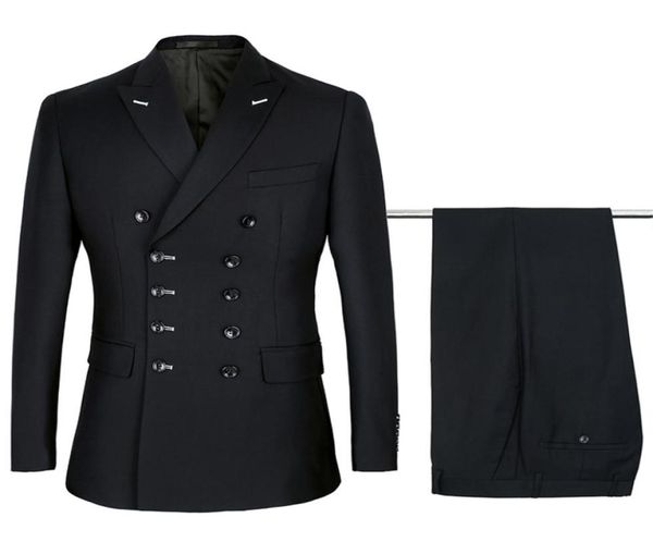 black men suits slim fit new fashion suit double breasted peak lapel navy blue wedding groom party prom skinny costume1914211
black men suits slim fit new fashion suit double breasted peak lapel navy blue wedding groom party prom skinny costume1914211
