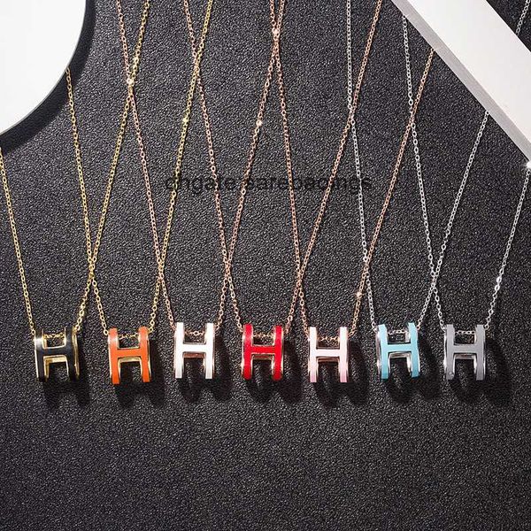 aher max designer luxury silver h letter necklace women's collar chain multi color versatile enamel drop gel pendant
aher max designer luxury silver h letter necklace women's collar chain multi color versatile enamel drop gel pendant