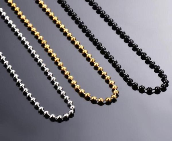 whole 24mm stainless steel bulk ball bead chain gold black necklace for pendant jewelry making accessories chokers6293170, Golden;silver
whole 24mm stainless steel bulk ball bead chain gold black necklace for pendant jewelry making accessories chokers6293170, Golden;silver