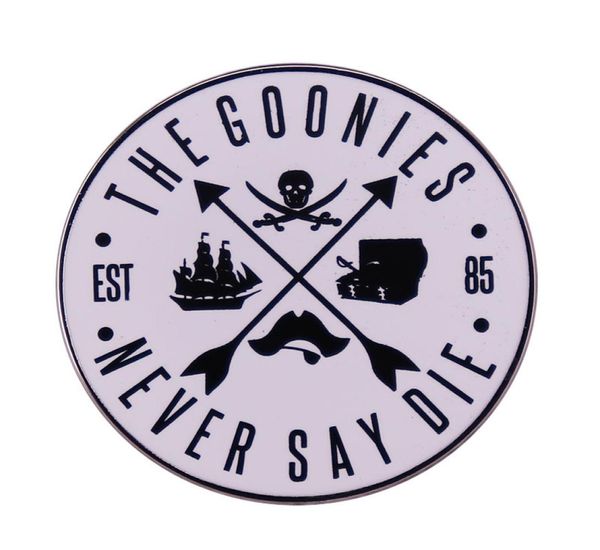 the goonies never say die pin skull crossbones pirate brooch rock band gothic badge8489831, Blue
the goonies never say die pin skull crossbones pirate brooch rock band gothic badge8489831, Blue