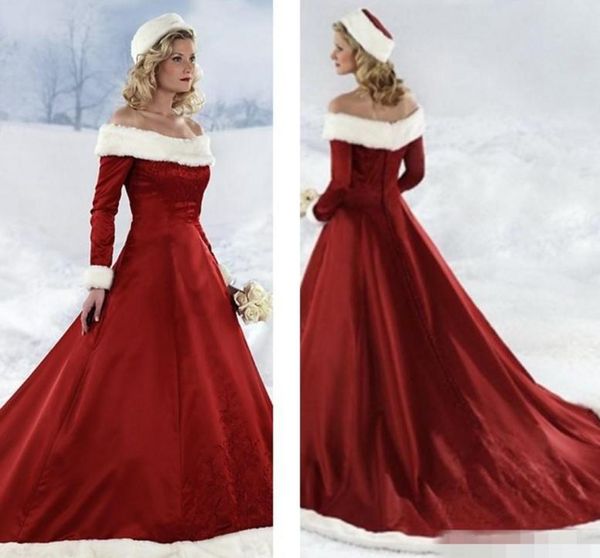 winter wedding dresses vintage off shoulder embroideries long sleeves red bridal gowns court train fall winter christmas wedding d6400434, White
winter wedding dresses vintage off shoulder embroideries long sleeves red bridal gowns court train fall winter christmas wedding d6400434, White